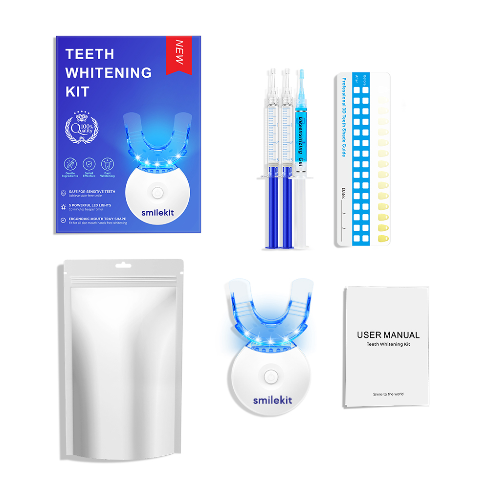 Teeth Whitening With Trays - 歯のホワイトニングキット - 35% カルバミド過酸化物を含む 5X LED