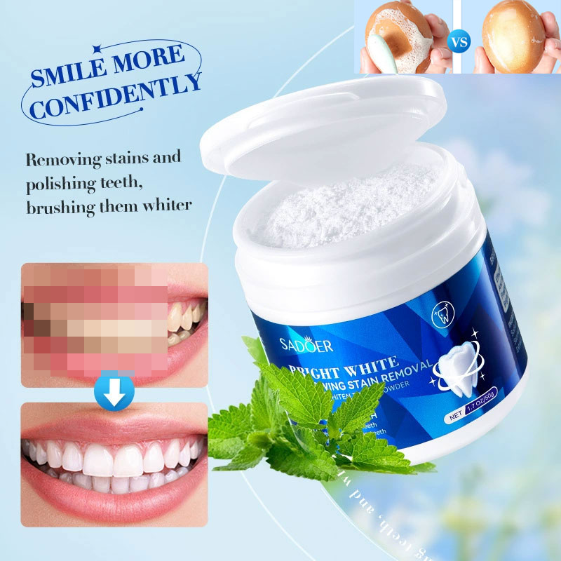 Teeth Whitening With Baking Soda - 歯のホワイトニングパウダー漂白黄色の歯の汚れプラークを除去口臭を改善重曹歯科色補正パウダー