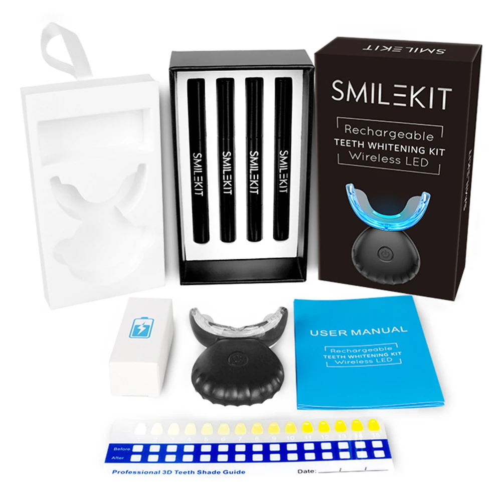 Teeth Whitening With Trays - 歯科歯ホワイトニングキットミニ 16 LED コールドライト 35% カルバミド過酸化物ゲル歯ホワイトナー漂白ペン口腔トレイデバイスセット