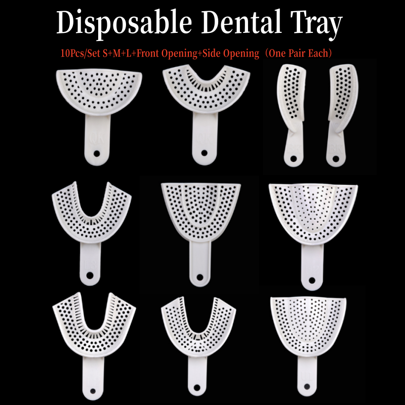 Teeth Whitening Tray - 10 個の歯科印象プラスチックトレイ義歯モデルトレイブレース歯科ラボ材料