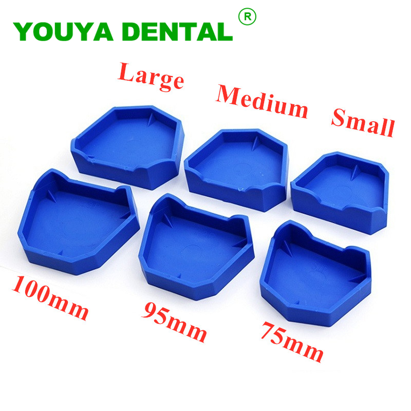 Teeth Whitening Tray - 6 ピース/セット歯科モデルベースシリコンゴム石膏モデルベース義歯トレイ印象歯科ラボ元ベース歯科医ツール
