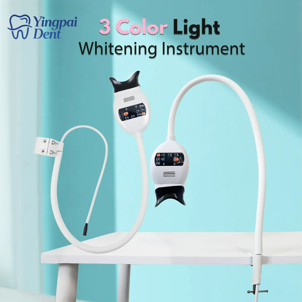 Teeth Whitening Professional - 調整可能な3色LED歯のホワイトニング促進器、歯科用コールドライトランプ、プロフェッショナル漂白機、歯科クリニックツール