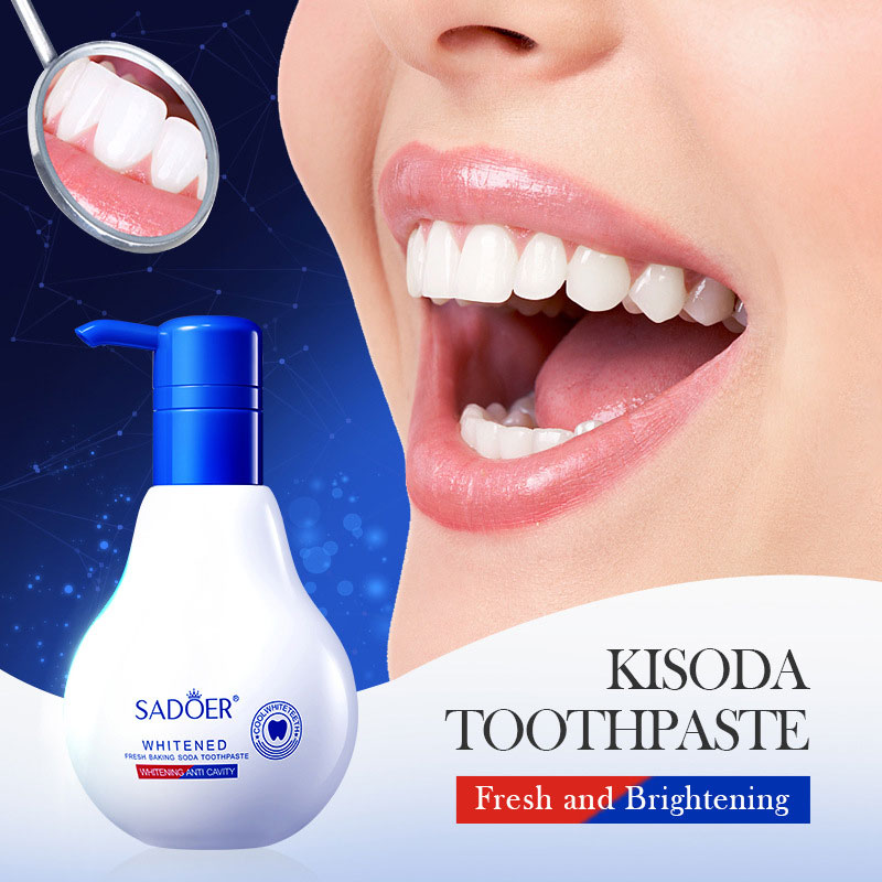 Teeth Whitening With Baking Soda - 1 ボックス歯クリーン重曹歯磨き粉チューブスクイーザー歯ブラシホルダー明るくホワイトニング Saltrain 漂白虫歯修復