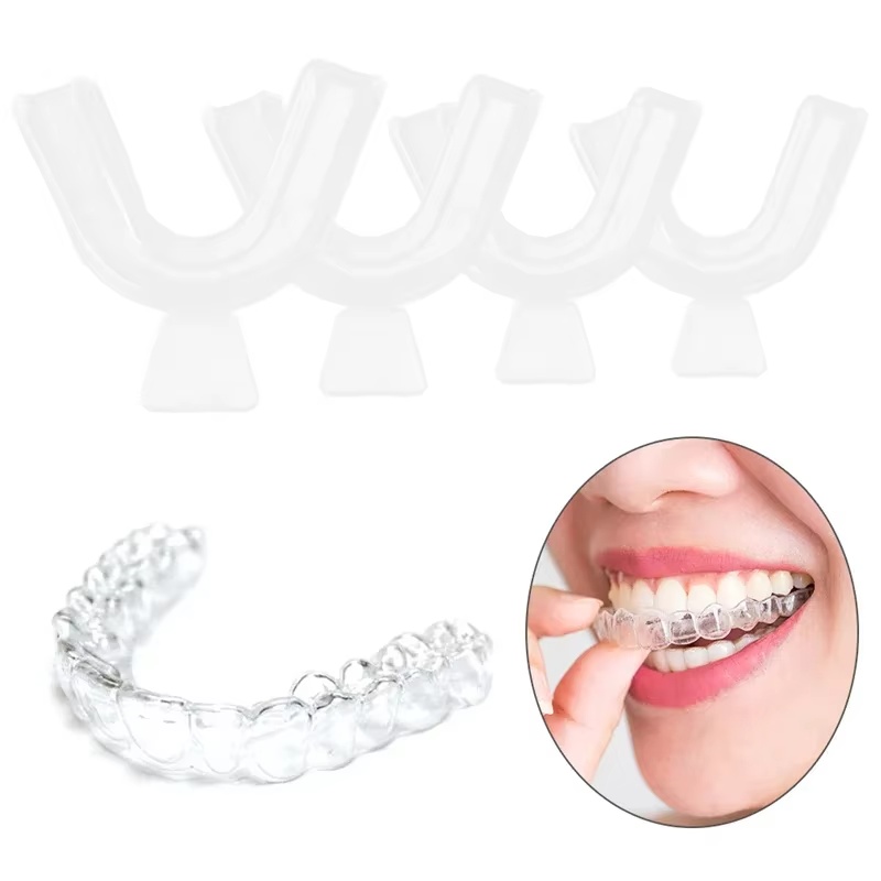Teeth Whitening With Trays - 1/8pc マウスガード EVA 歯プロテクターナイトガード口トレイ歯ぎしり研削抗いびき歯ホワイトニングボクシング保護