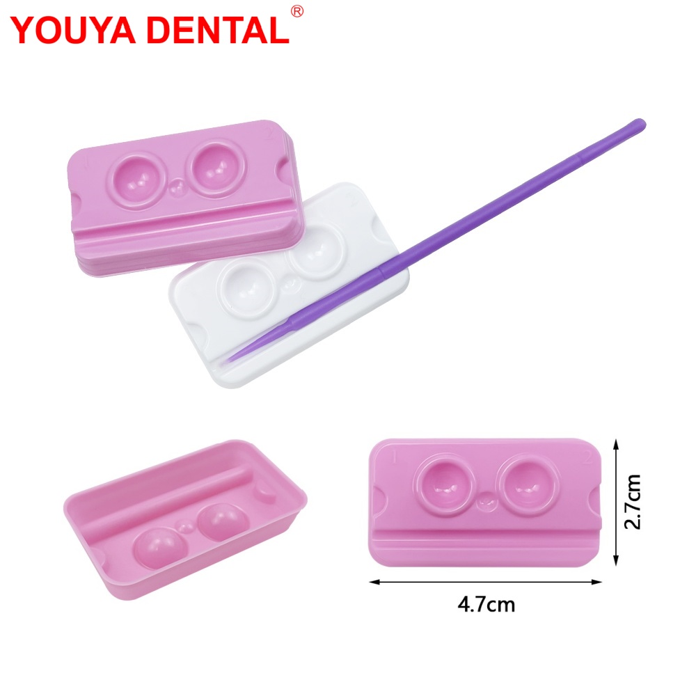 Teeth Whitening Tray - 歯科用接着剤トレイ,歯科材料,2穴,プレート,使い捨て,バッグあたり100個