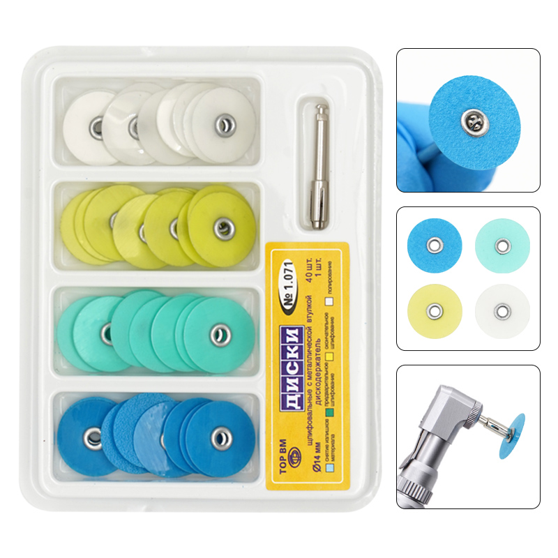 Teeth Whitening Professional - 40 ピース/箱歯科研磨ディスク保持ロッドマンドレル Soflex フレキシディスク RA シャンク歯ホワイトニング材料歯科ツール