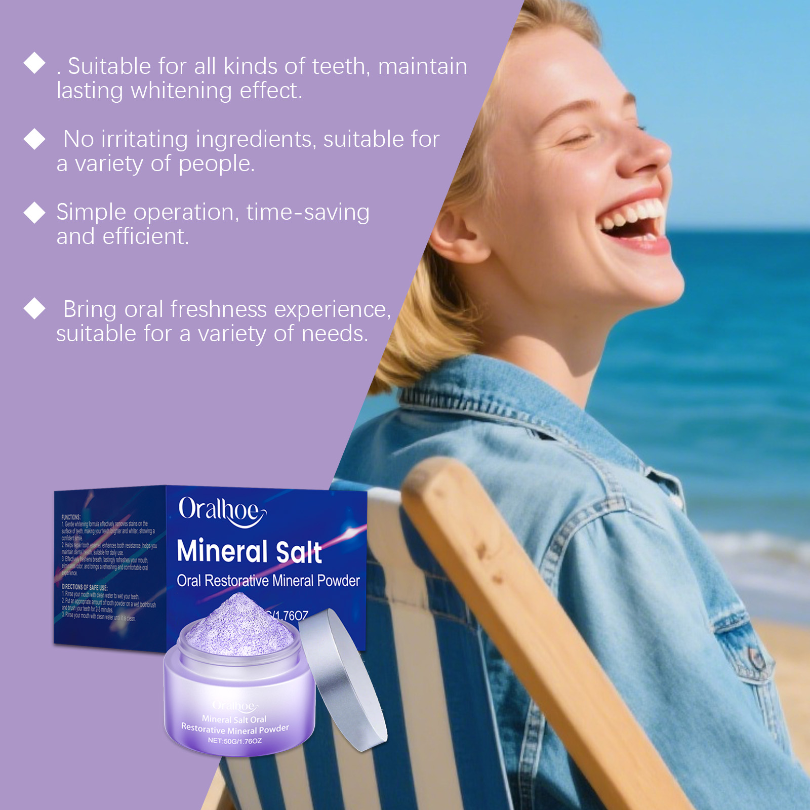オーラルホー修復ミネラルパウダー　ステイン除去、歯石除去、口 - Teeth Whitening Or Tooth Whitening のレビューと価格