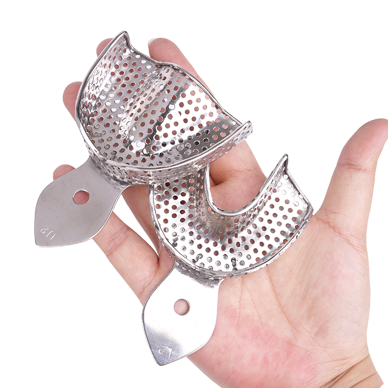 ステンレス鋼の歯科印象用トレイ,穴の開いた歯科用ツール,オー - Teeth Whitening Tray のレビューと価格