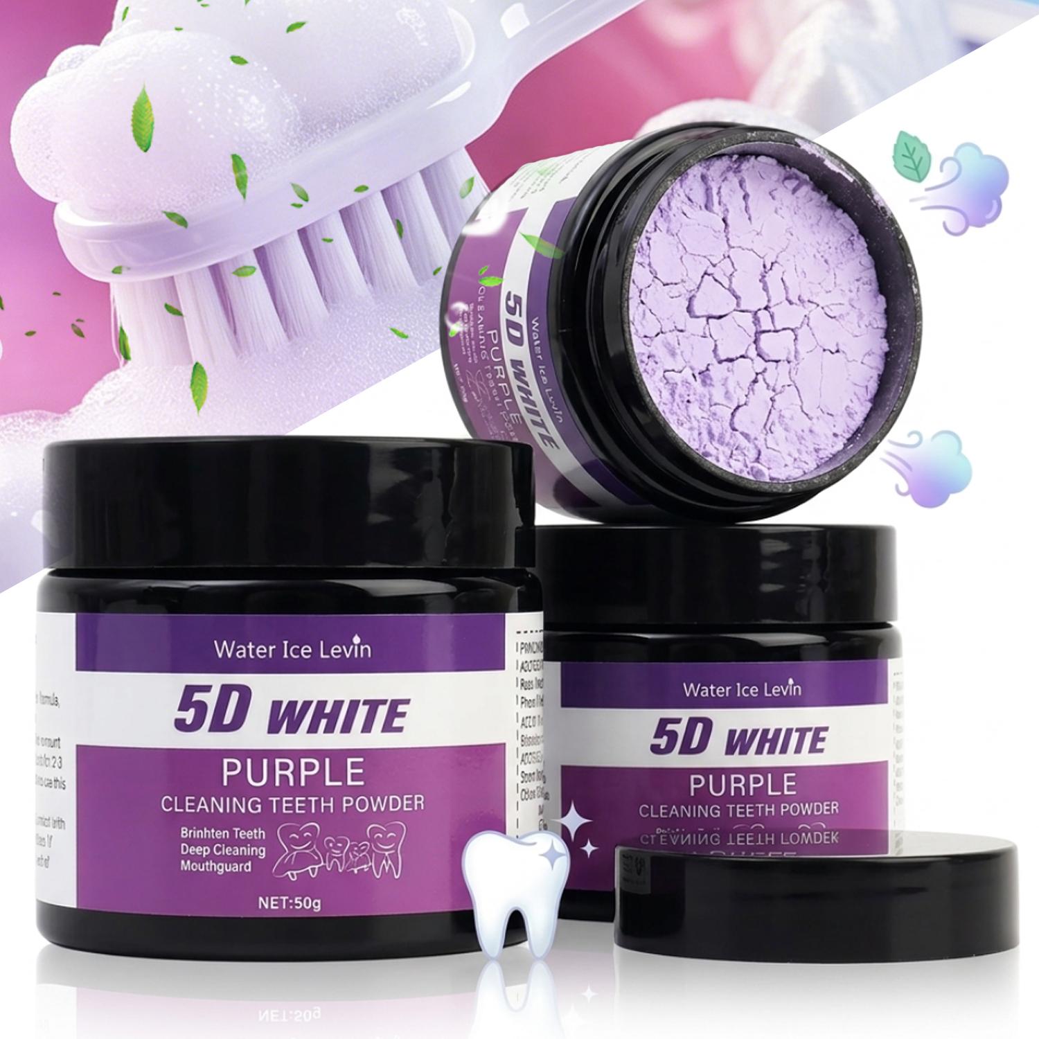 50g/箱 パープル歯磨き粉 天然成分配合 深層洗浄 口臭予 - Teeth Whitening Oil Pulling のレビューと価格
