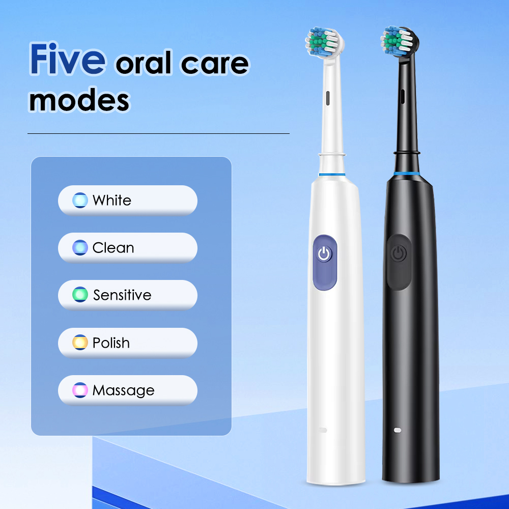 充電式ロータリー電動歯ブラシ 5 モード音波歯ブラシ大人のた - Teeth Whitening Or Tooth Whitening のレビューと価格