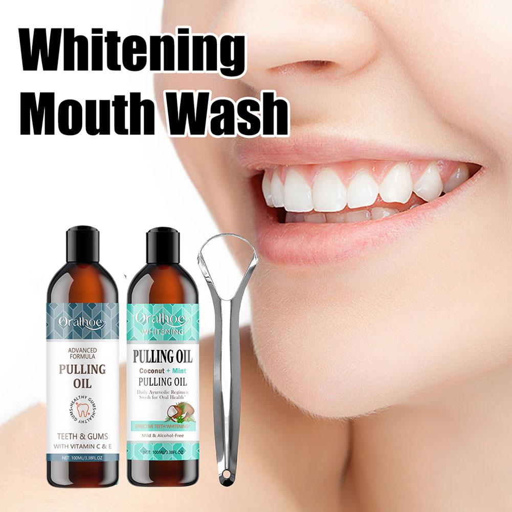 ココナッツミントプルイングオイルマウスウォッシュアルコールフ - Teeth Whitening Oil Pulling のレビューと価格