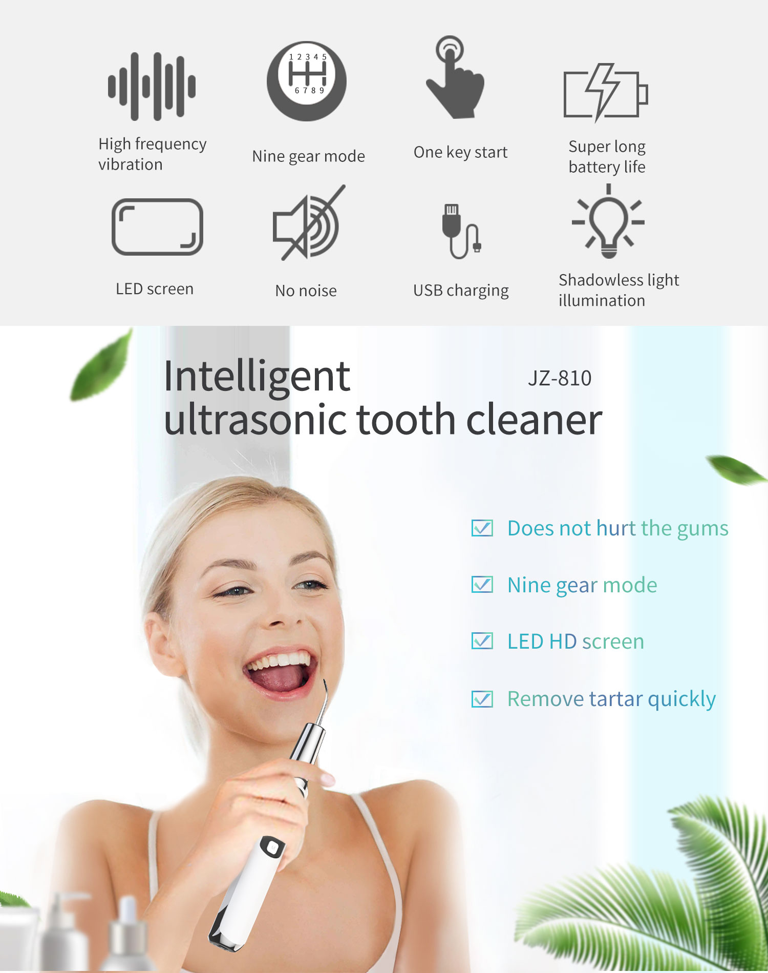電気音波歯科歯石スケーラー口腔歯歯石除去プラーク汚れクリーナ - Teeth Whitening Or Tooth Whitening のレビューと価格