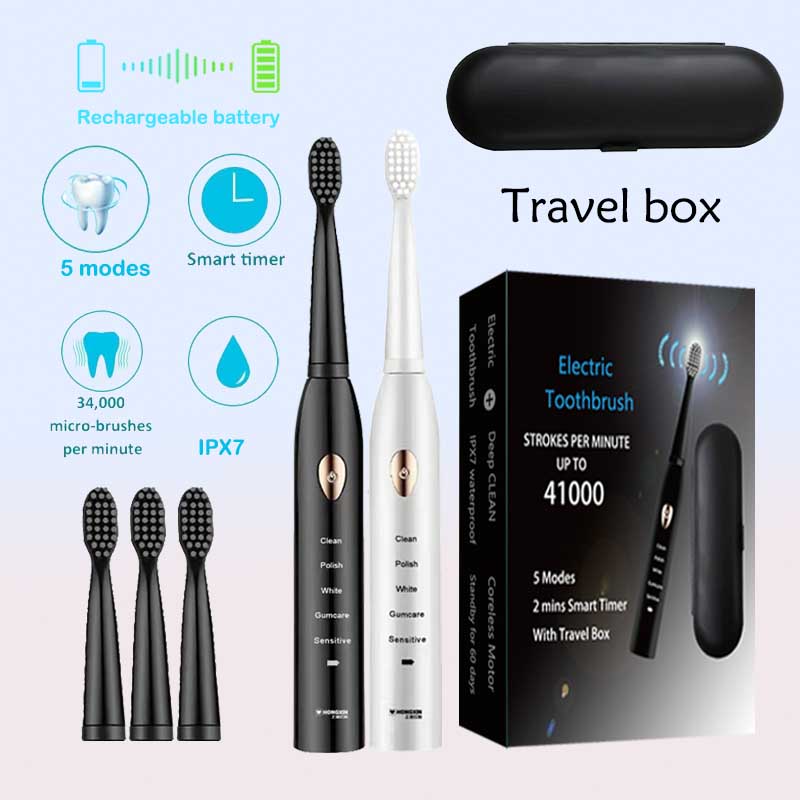 大人用超音波電動歯ブラシ,充電式,洗える,電子ホワイトニング - Teeth Whitening Or Tooth Whitening のレビューと価格