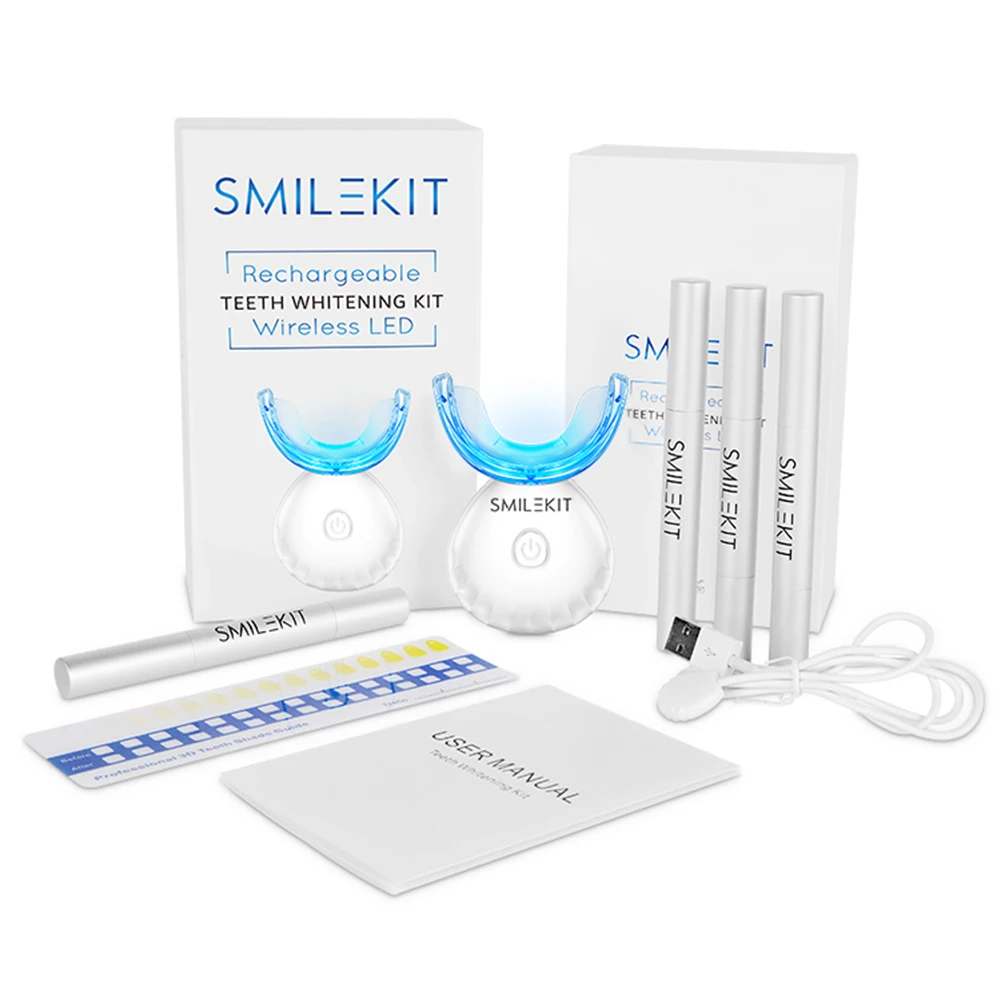 歯科歯ホワイトニングキットミニ 16 LED コールドライト - Teeth Whitening With Trays のレビューと価格