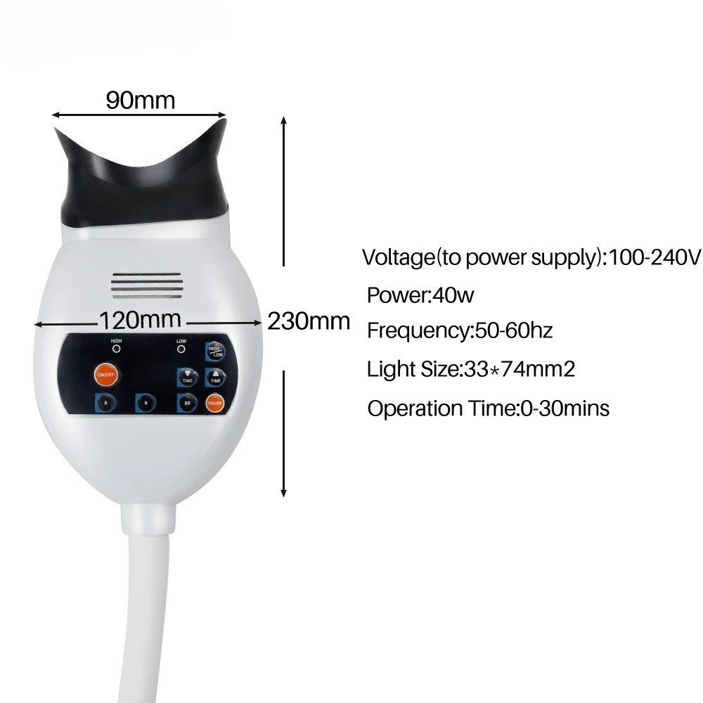 調整可能な3色LED歯のホワイトニング促進器、歯科用コールド - Teeth Whitening Professional のレビューと価格