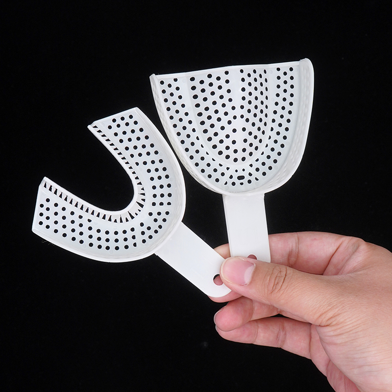 1 ペア使い捨て歯科印象トレイプラスチック歯ホルダー石膏トレ - Teeth Whitening Tray のレビューと価格