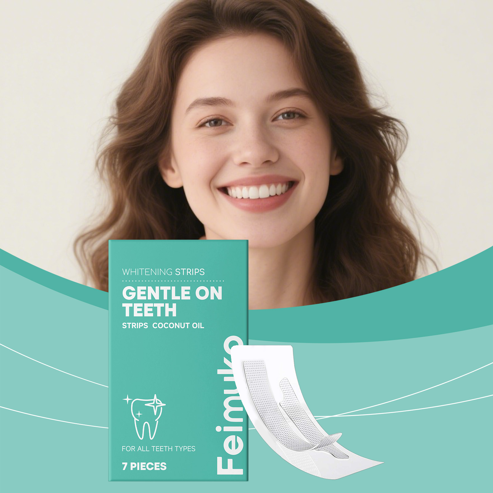 ココナッツオイル配合の歯のホワイトニングストリップは歯に優し - Teeth Whitening Oil Pulling のレビューと価格