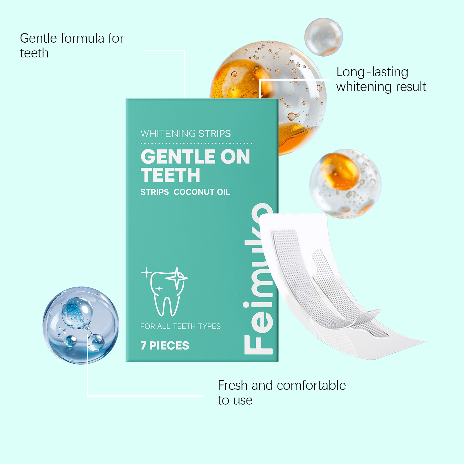 ココナッツオイル配合の歯のホワイトニングストリップは歯に優し - Teeth Whitening Oil Pulling のレビューと価格