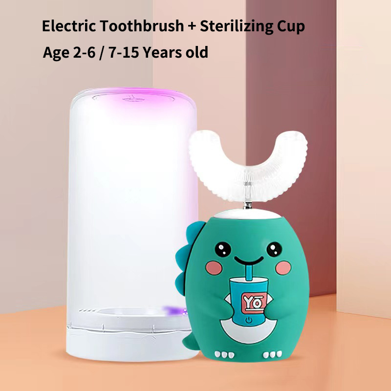 スマートU字型電動歯ブラシ,シリコンソニック歯ブラシ,漫画パ - Teeth Whitening Or Tooth Whitening のレビューと価格